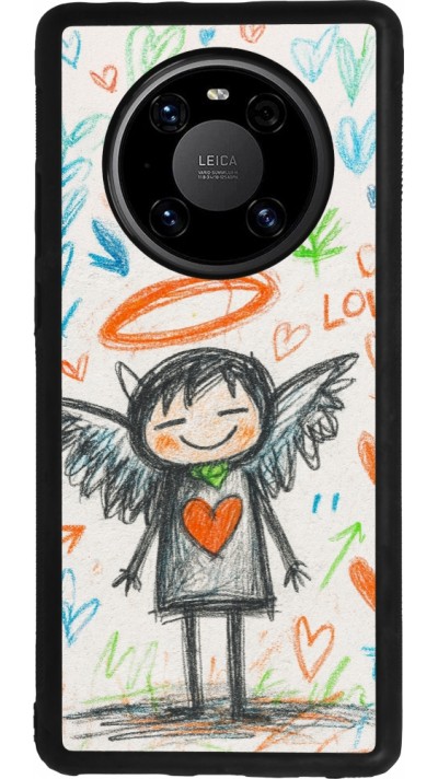 Huawei Mate 40 Pro Case Hülle - Silikon schwarz Little Angel Sketch Love