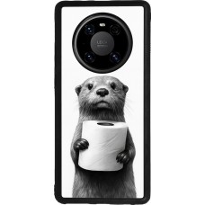 Coque Huawei Mate 40 Pro - Silicone rigide noir Loutre papier de toilette