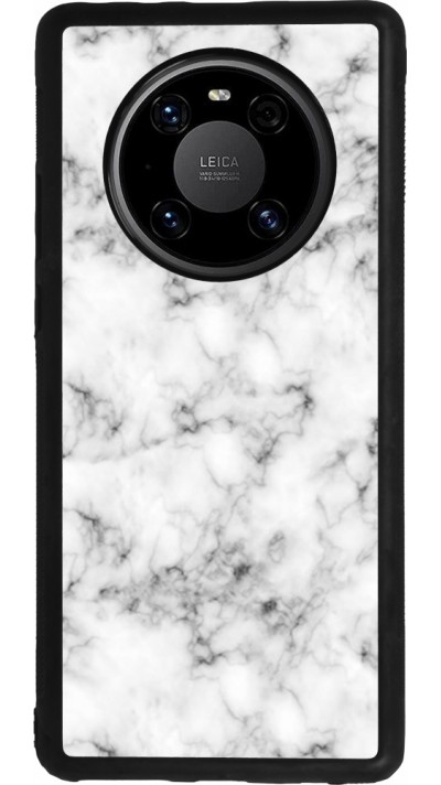 Coque Huawei Mate 40 Pro - Silicone rigide noir Marble 01