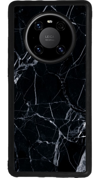 Coque Huawei Mate 40 Pro - Silicone rigide noir Marble Black 01