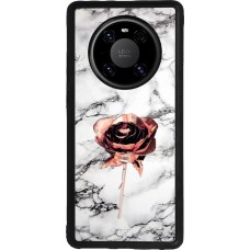 Huawei Mate 40 Pro Case Hülle - Silikon schwarz Marble Rose Gold