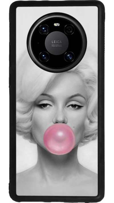 Huawei Mate 40 Pro Case Hülle - Silikon schwarz Marilyn Bubble