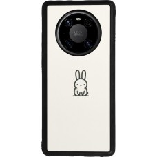 Coque Huawei Mate 40 Pro - Silicone rigide noir Minimal bunny cutie