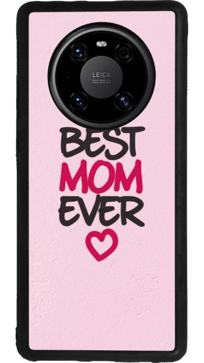 Huawei Mate 40 Pro Case Hülle - Silikon schwarz Mom 2023 best Mom ever pink