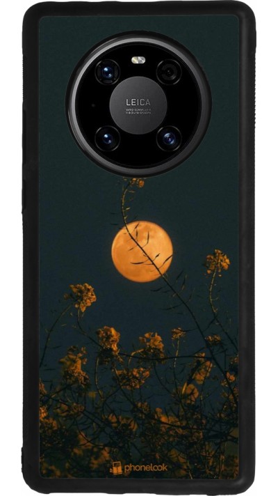 Huawei Mate 40 Pro Case Hülle - Silikon schwarz Moon Flowers