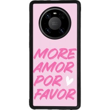 Coque Huawei Mate 40 Pro - Silicone rigide noir More amor porfavor