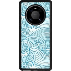 Coque Huawei Mate 40 Pro - Silicone rigide noir Ocean Waves