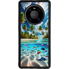 Coque Huawei Mate 40 Pro - Silicone rigide noir Plage Paradis