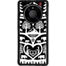 Coque Huawei Mate 40 Pro - Silicone rigide noir Poya Suisse 2 noir