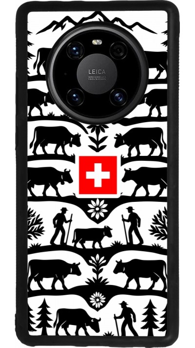 Coque Huawei Mate 40 Pro - Silicone rigide noir Poya Suisse 3