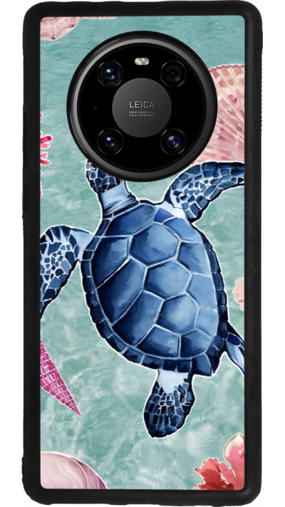 Coque Huawei Mate 40 Pro - Silicone rigide noir Preppy Turtle