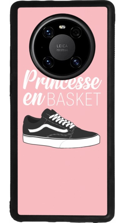 Coque Huawei Mate 40 Pro - Silicone rigide noir princesse en basket