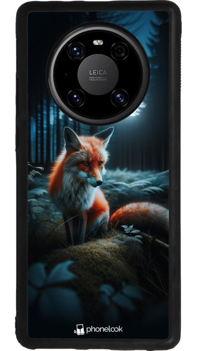 Huawei Mate 40 Pro Case Hülle - Silikon schwarz Fuchs Mond Wald