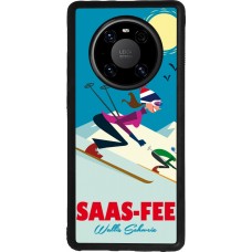 Coque Huawei Mate 40 Pro - Silicone rigide noir Saas-Fee Ski Downhill