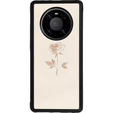 Coque Huawei Mate 40 Pro - Silicone rigide noir Sable Rose Minimaliste