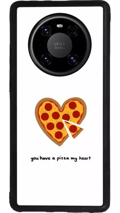 Huawei Mate 40 Pro Case Hülle - Silikon schwarz Saint Valentines Day 26 You have my pizza heart