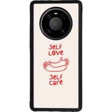 Huawei Mate 40 Pro Case Hülle - Silikon schwarz Saint Valentines Day 26 Self love self care