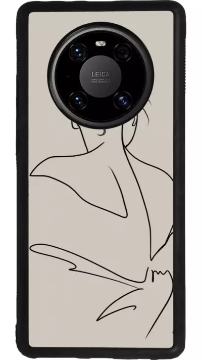 Huawei Mate 40 Pro Case Hülle - Silikon schwarz Salnikova 05