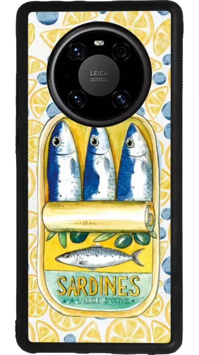 Huawei Mate 40 Pro Case Hülle - Silikon schwarz Sardines in oil 2026