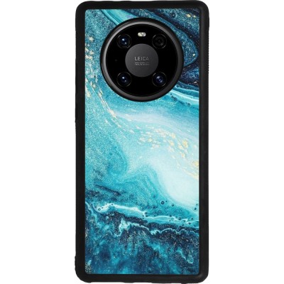 Huawei Mate 40 Pro Case Hülle - Silikon schwarz Sea Foam Blue