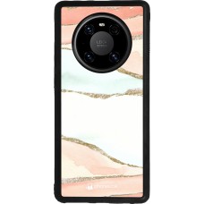 Coque Huawei Mate 40 Pro - Silicone rigide noir Shimmering Orange