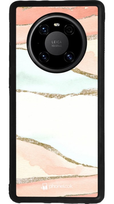 Coque Huawei Mate 40 Pro - Silicone rigide noir Shimmering Orange