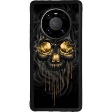 Coque Huawei Mate 40 Pro - Silicone rigide noir Skull 02