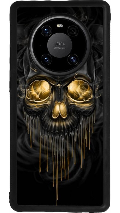 Coque Huawei Mate 40 Pro - Silicone rigide noir Skull 02