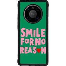Coque Huawei Mate 40 Pro - Silicone rigide noir Smile for no reason 2026
