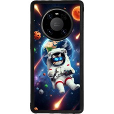 Coque Huawei Mate 40 Pro - Silicone rigide noir VR SpaceCat Odyssey