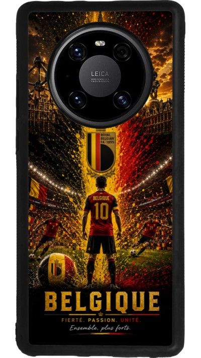 Huawei Mate 40 Pro Case Hülle - Silikon schwarz Fussball Belgien splash 2026