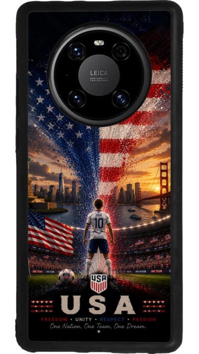 Huawei Mate 40 Pro Case Hülle - Silikon schwarz Fussball Vereinigten Staaten splash 2026