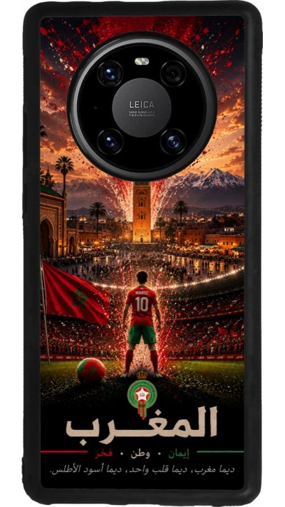 Huawei Mate 40 Pro Case Hülle - Silikon schwarz Fussball Marokko splash 2026