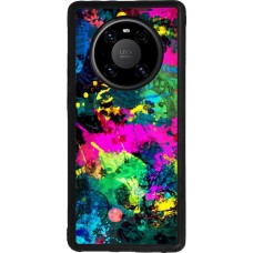 Coque Huawei Mate 40 Pro - Silicone rigide noir Splash paint