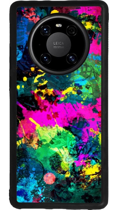 Huawei Mate 40 Pro Case Hülle - Silikon schwarz Splash paint