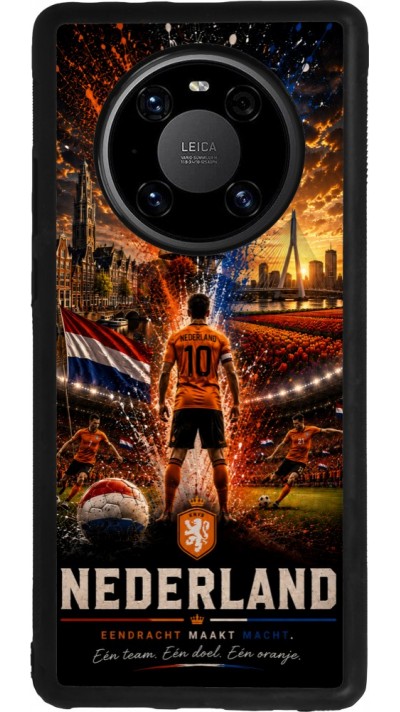 Huawei Mate 40 Pro Case Hülle - Silikon schwarz Fussball Niederlande splash 2026