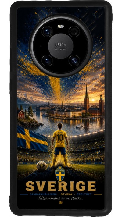 Huawei Mate 40 Pro Case Hülle - Silikon schwarz Fussball Schweden splash 2026