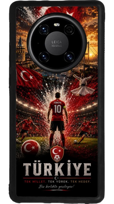 Huawei Mate 40 Pro Case Hülle - Silikon schwarz Fussball Türkei splash 2026