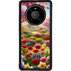 Coque Huawei Mate 40 Pro - Silicone rigide noir Spring 25 Bouquet printemps