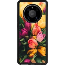 Coque Huawei Mate 40 Pro - Silicone rigide noir Bouquet of tulips Spring 2026