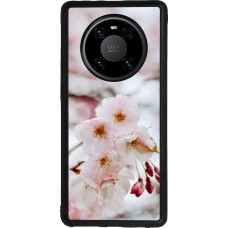 Coque Huawei Mate 40 Pro - Silicone rigide noir Cherry tree Spring 2026