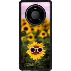 Coque Huawei Mate 40 Pro - Silicone rigide noir Sunflower with glasses Spring 2026