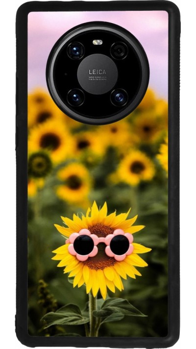 Huawei Mate 40 Pro Case Hülle - Silikon schwarz Sunflower with glasses Spring 2026