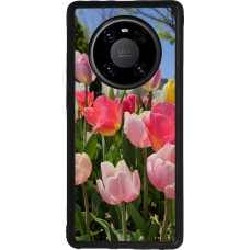 Coque Huawei Mate 40 Pro - Silicone rigide noir Tulips Spring 2026