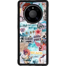 Coque Huawei Mate 40 Pro - Silicone rigide noir Summer 20 collage
