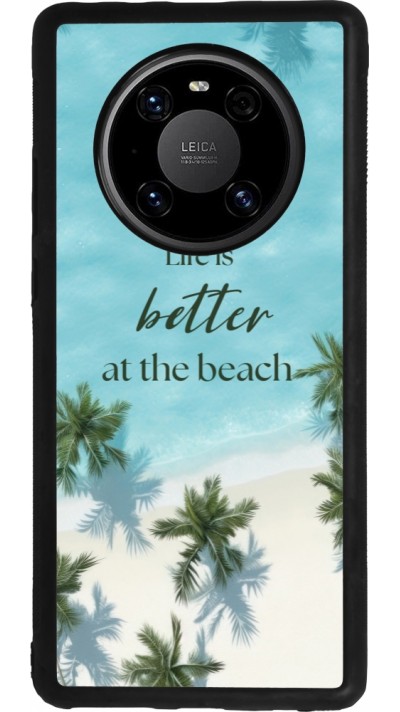 Huawei Mate 40 Pro Case Hülle - Silikon schwarz Summer 2025 Life is better at the beach