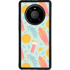 Coque Huawei Mate 40 Pro - Silicone rigide noir Summer 2025 Pattern citron