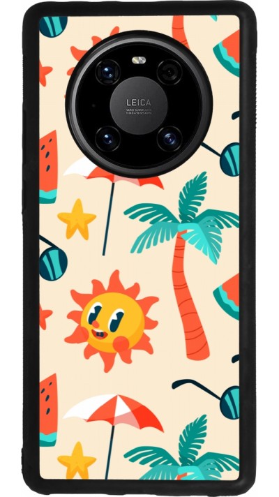 Huawei Mate 40 Pro Case Hülle - Silikon schwarz Summer 2025 Pattern soleil