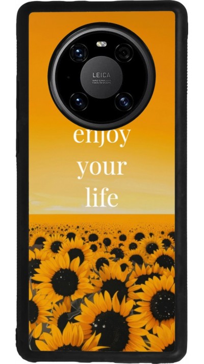 Huawei Mate 40 Pro Case Hülle - Silikon schwarz Summer 2026 Enjoy your life