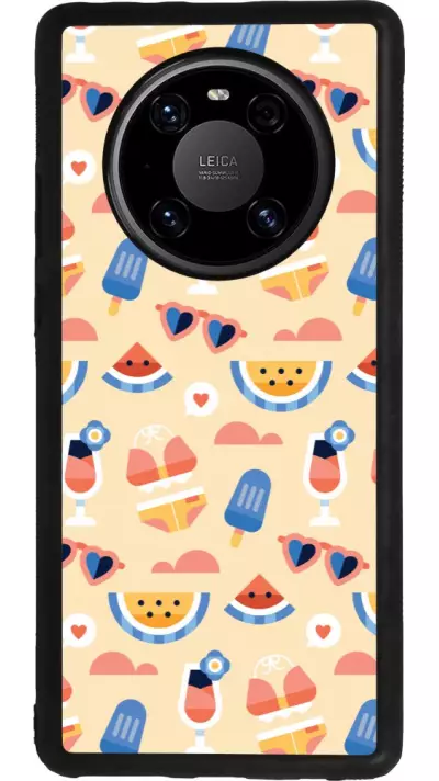 Huawei Mate 40 Pro Case Hülle - Silikon schwarz Pattern Summer 2026